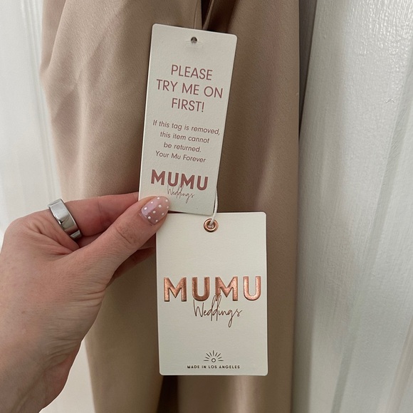 NWT Show Me Your Mumu Verona Cowl Dress Champagne Lux Silk Size M - Picture 4 of 9